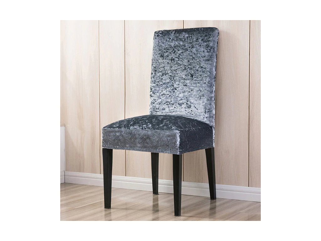 Set 6 VelvetLux Cover – huse elastice catifelate pentru scaune